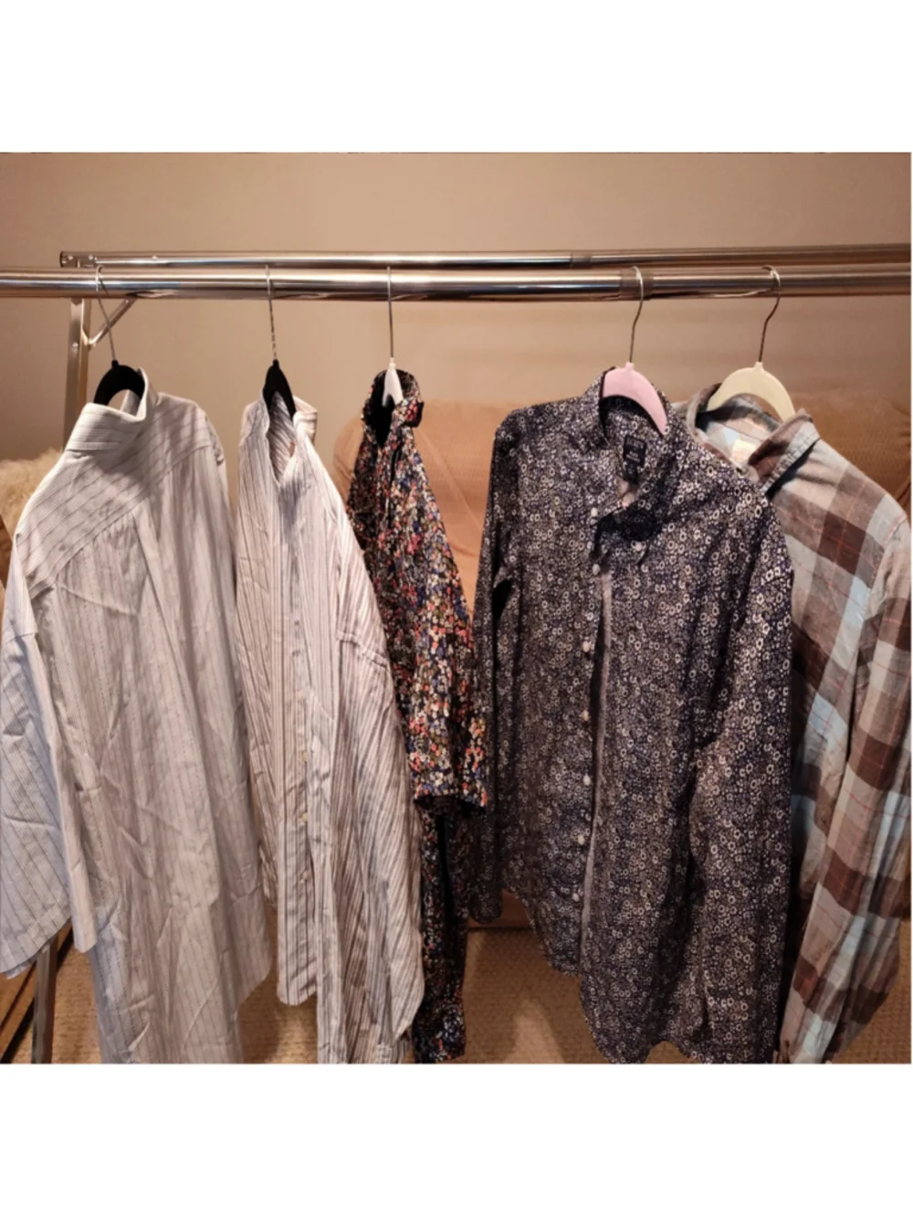 Lot of Five Men's Shirts: J Crew Guess and Brooks Brothers